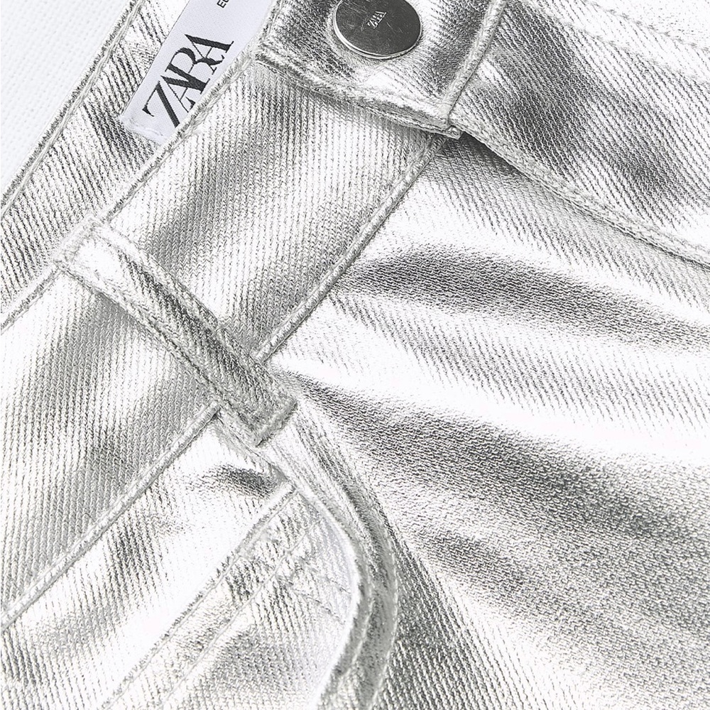Zara Metallic Denim